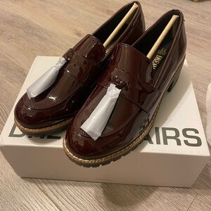 Dream Pairs Burgundy patent leather Loafers with tassel